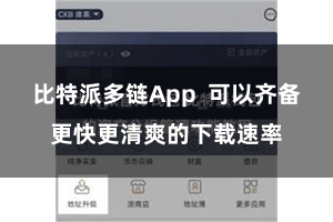 比特派多链App 可以齐备更快更清爽的下载速率